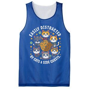 Rpg Gamer Cats Easily Distracted Side Quests Mesh Reversible Basketball Jersey Tank