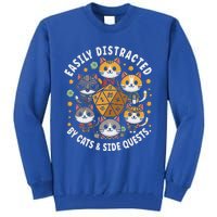 Rpg Gamer Cats Easily Distracted Side Quests Tall Sweatshirt