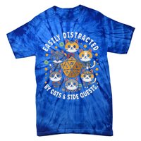 Rpg Gamer Cats Easily Distracted Side Quests Tie-Dye T-Shirt