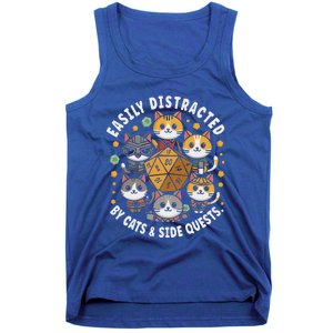 Rpg Gamer Cats Easily Distracted Side Quests Tank Top