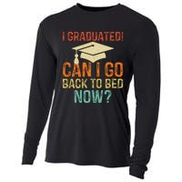 Retro Graduation Can I Go Back To Bed Now College Gift Cooling Performance Long Sleeve Crew