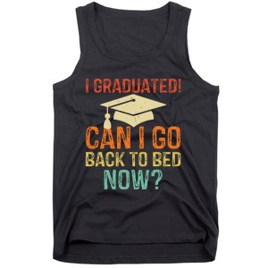 Retro Graduation Can I Go Back To Bed Now College Gift Tank Top