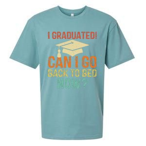 Retro Graduation Can I Go Back To Bed Now College Gift Sueded Cloud Jersey T-Shirt