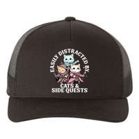 Rpg Gamer Cats Side Quest Distracted Nerdy Tabletop Fun Yupoong Adult 5-Panel Trucker Hat