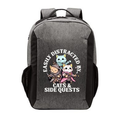 Rpg Gamer Cats Side Quest Distracted Nerdy Tabletop Fun Vector Backpack