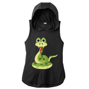 Reptile Gift Cute Snake Ladies PosiCharge Tri-Blend Wicking Draft Hoodie Tank