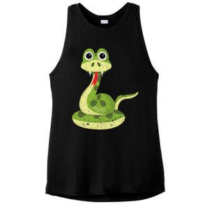 Reptile Gift Cute Snake Ladies PosiCharge Tri-Blend Wicking Tank