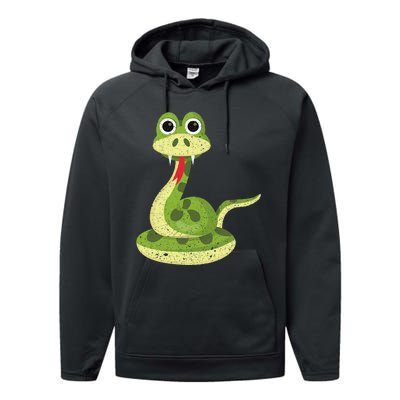 Reptile Gift Cute Snake Performance Fleece Hoodie