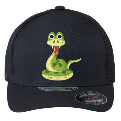 Reptile Gift Cute Snake Flexfit Unipanel Trucker Cap