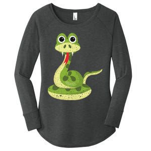 Reptile Gift Cute Snake Women's Perfect Tri Tunic Long Sleeve Shirt