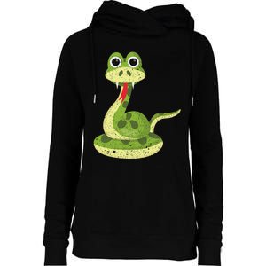 Reptile Gift Cute Snake Womens Funnel Neck Pullover Hood