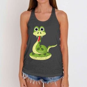 Reptile Gift Cute Snake Women's Knotted Racerback Tank