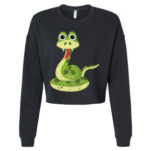 Reptile Gift Cute Snake Cropped Pullover Crew