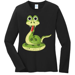 Reptile Gift Cute Snake Ladies Long Sleeve Shirt