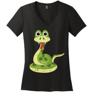 Reptile Gift Cute Snake Women's V-Neck T-Shirt