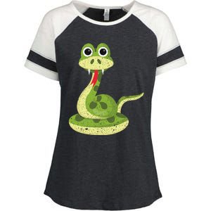 Reptile Gift Cute Snake Enza Ladies Jersey Colorblock Tee