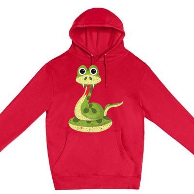 Reptile Gift Cute Snake Premium Pullover Hoodie