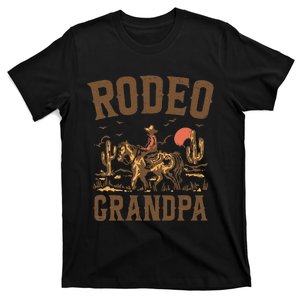 Rodeo Grandpa Cowboy Cowgirl Birthday Family Matching T-Shirt