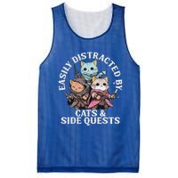 Rpg Gamer Cats Side Quest Distracted Nerdy Tabletop Mesh Reversible Basketball Jersey Tank