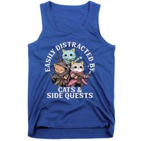 Rpg Gamer Cats Side Quest Distracted Nerdy Tabletop Tank Top