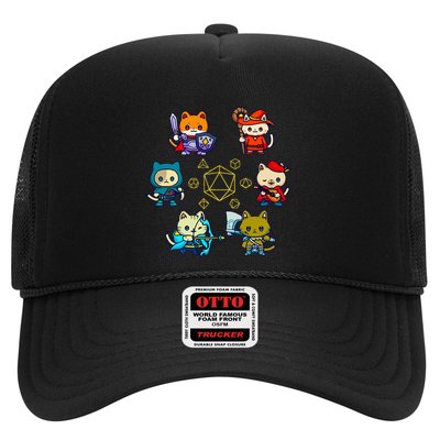 Rpg Gamer Cats D20 Dice Nerdy Geek Cat Trucker Hat