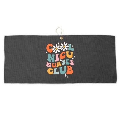 Retro Groovy Cool Nicu Nurse Club Appreciation Nurse Day Gift Large Microfiber Waffle Golf Towel