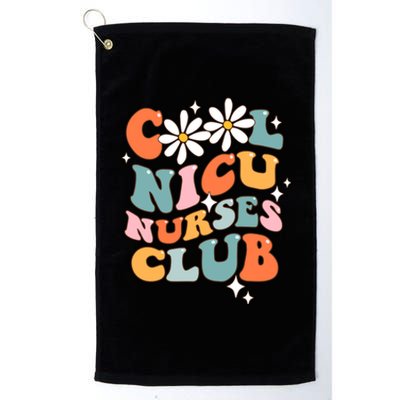 Retro Groovy Cool Nicu Nurse Club Appreciation Nurse Day Gift Platinum Collection Golf Towel