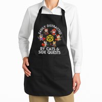 Rpg Gamer Cats Side Quests D20 Dice Nerdy Cat Apron