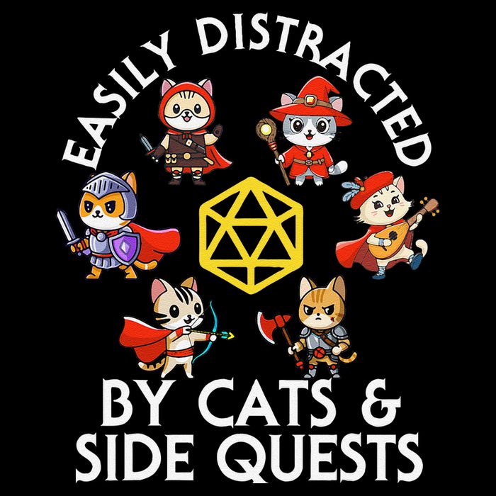 Rpg Gamer Cats Side Quests D20 Dice Nerdy Cat Mug