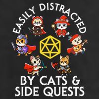 Rpg Gamer Cats Side Quests D20 Dice Nerdy Cat 15oz Campfire Ceramic Mug