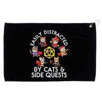 Rpg Gamer Cats Side Quests D20 Dice Nerdy Cat Grommeted Golf Towel