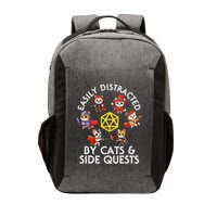 Rpg Gamer Cats Side Quests D20 Dice Nerdy Cat Vector Backpack