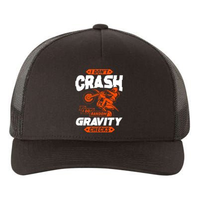 Random Gravity Checks Motocross Dirt Bike Yupoong Adult 5-Panel Trucker Hat