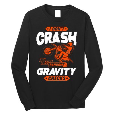 Random Gravity Checks Motocross Dirt Bike Long Sleeve Shirt