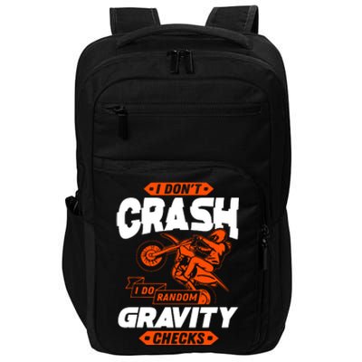 Random Gravity Checks Motocross Dirt Bike Impact Tech Backpack