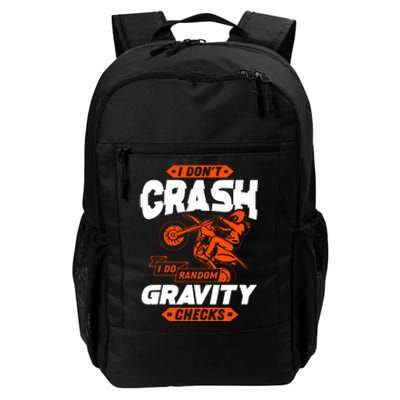 Random Gravity Checks Motocross Dirt Bike Daily Commute Backpack