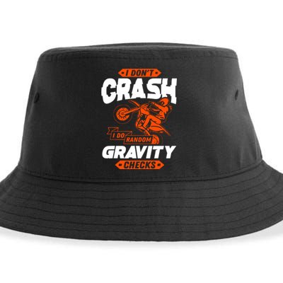 Random Gravity Checks Motocross Dirt Bike Sustainable Bucket Hat