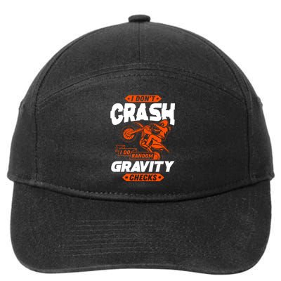 Random Gravity Checks Motocross Dirt Bike 7-Panel Snapback Hat