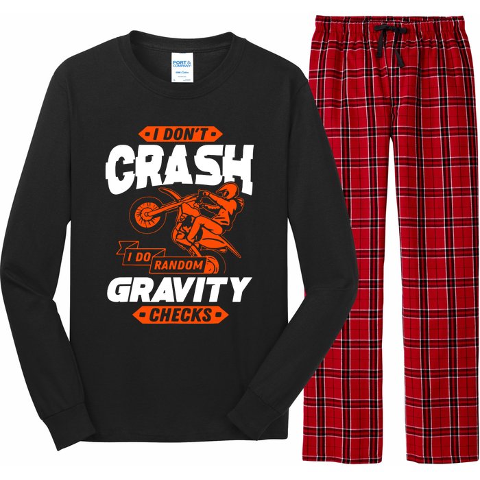 Random Gravity Checks Motocross Dirt Bike Long Sleeve Pajama Set