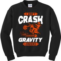 Random Gravity Checks Motocross Dirt Bike Kids Sweatshirt