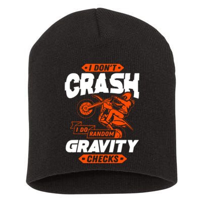 Random Gravity Checks Motocross Dirt Bike Short Acrylic Beanie