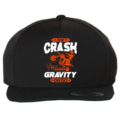 Random Gravity Checks Motocross Dirt Bike Wool Snapback Cap