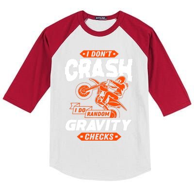 Random Gravity Checks Motocross Dirt Bike Kids Colorblock Raglan Jersey