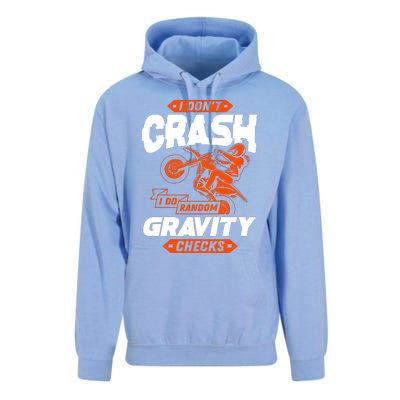 Random Gravity Checks Motocross Dirt Bike Unisex Surf Hoodie