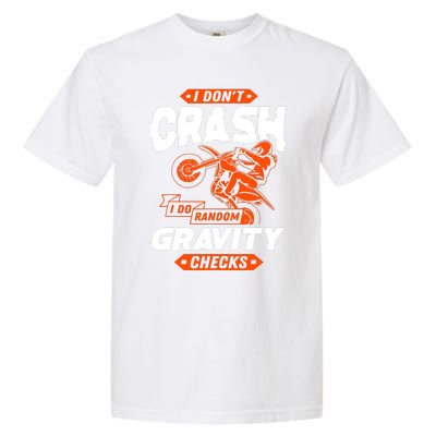 Random Gravity Checks Motocross Dirt Bike Garment-Dyed Heavyweight T-Shirt