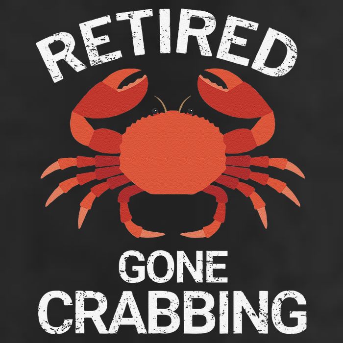 Retired Gone Crabbing Funny Crab Fishing Adult Drive Performance Visor