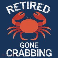 Retired Gone Crabbing Funny Crab Fishing Magnet