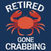 Retired Gone Crabbing Funny Crab Fishing Golf Towel