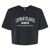 Retro Grand Cayman Islands 1503 Vintage Vacation Souvenir Bella+Canvas Jersey Crop Tee