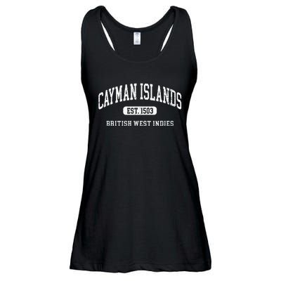 Retro Grand Cayman Islands 1503 Vintage Vacation Souvenir Ladies Essential Flowy Tank